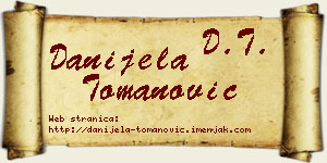 Danijela Tomanović vizit kartica